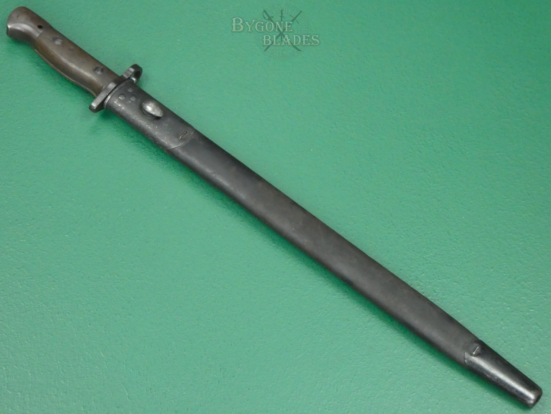 British No1. Mk 1 WW2 Admiralty Contract Lanchester Submachine Gun Bayonet. WSC 1943. #2608013 #3