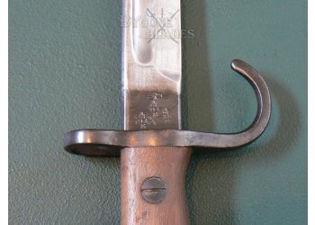 British Pre-WW1 1907 Pattern Hooked Quillon Bayonet. Wilkinson 1909. Lincolnshire Regiment #12