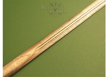 British. Royal Scots Officers Cross Hilt Broadsword #11