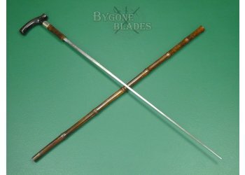 British Victorian Derby Handle Sword Cane Circa 1890. #2402001 #1