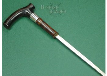 British Victorian Derby Handle Sword Cane Circa 1890. #2402001 #10