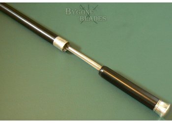 British Victorian Gentlemans Ebonised Sword Cane Dated 1894 #8