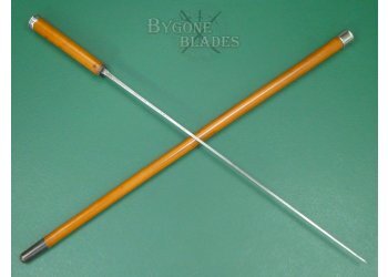 British Victorian Malacca Sword Cane. #2603005 #1