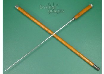 British Victorian Malacca Sword Cane. #2603005 #2