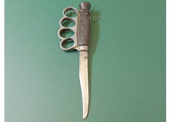 British WW1 Hibbert and Son Knuckle Duster Trench Knife. Thistle Pommel Fighting Knife #7