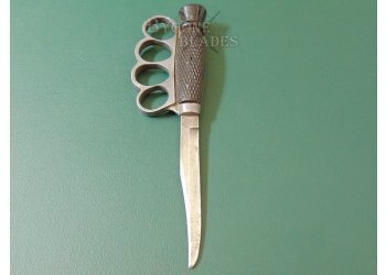British WW1 Hibbert and Son Knuckle Duster Trench Knife. Thistle Pommel Fighting Knife #7