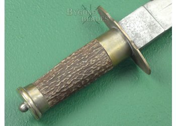 British WW1 Period Scottish Fighting Dirk. Stag Handle Fighting Knife. #2204018 #3