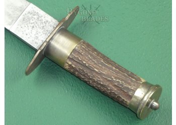 British WW1 Period Scottish Fighting Dirk. Stag Handle Fighting Knife. #2204018 #4