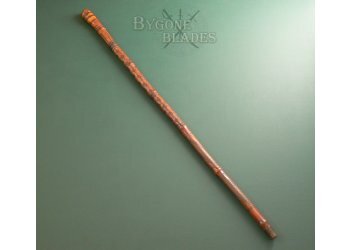 Carved Japanese Root Ball Sword Cane #3