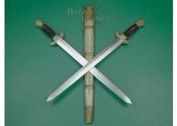 Chinese Qing Dynasty Shuangshoujian. Paired Swords. #2407027 #2