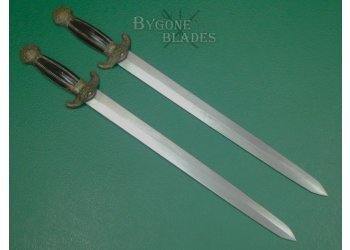 Chinese Qing Dynasty Shuangshoujian. Paired Swords. #2407027 #5