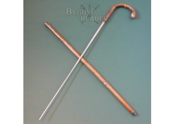English Bamboo Rootball Sword Cane. Toledo Blade #2