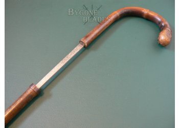 English Bamboo Rootball Sword Cane. Toledo Blade #8