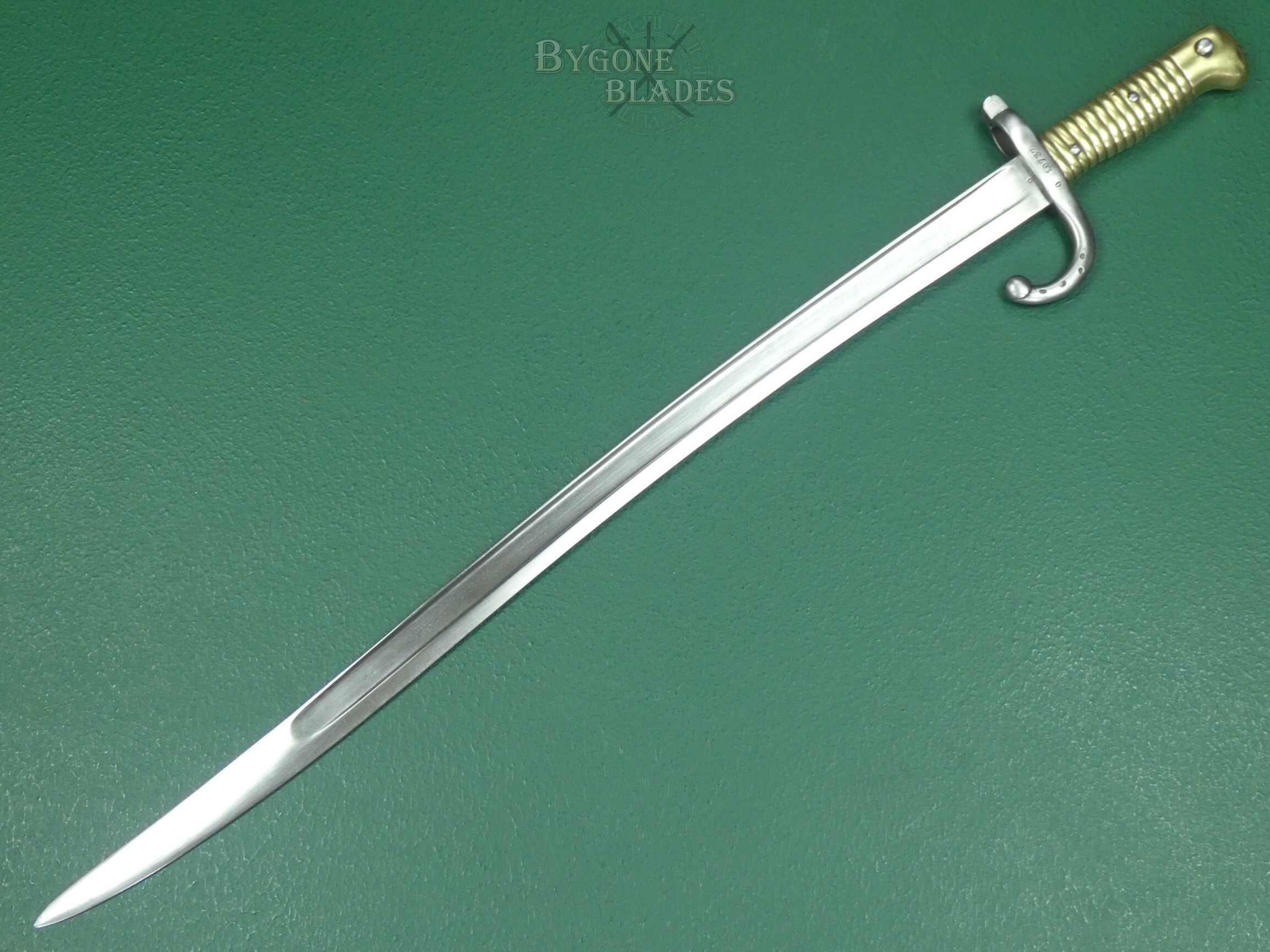 French 1866 Chassepot Yataghan Sword Bayonet. St. Etienne 1871. Matching Scabbard. #2608015 #6
