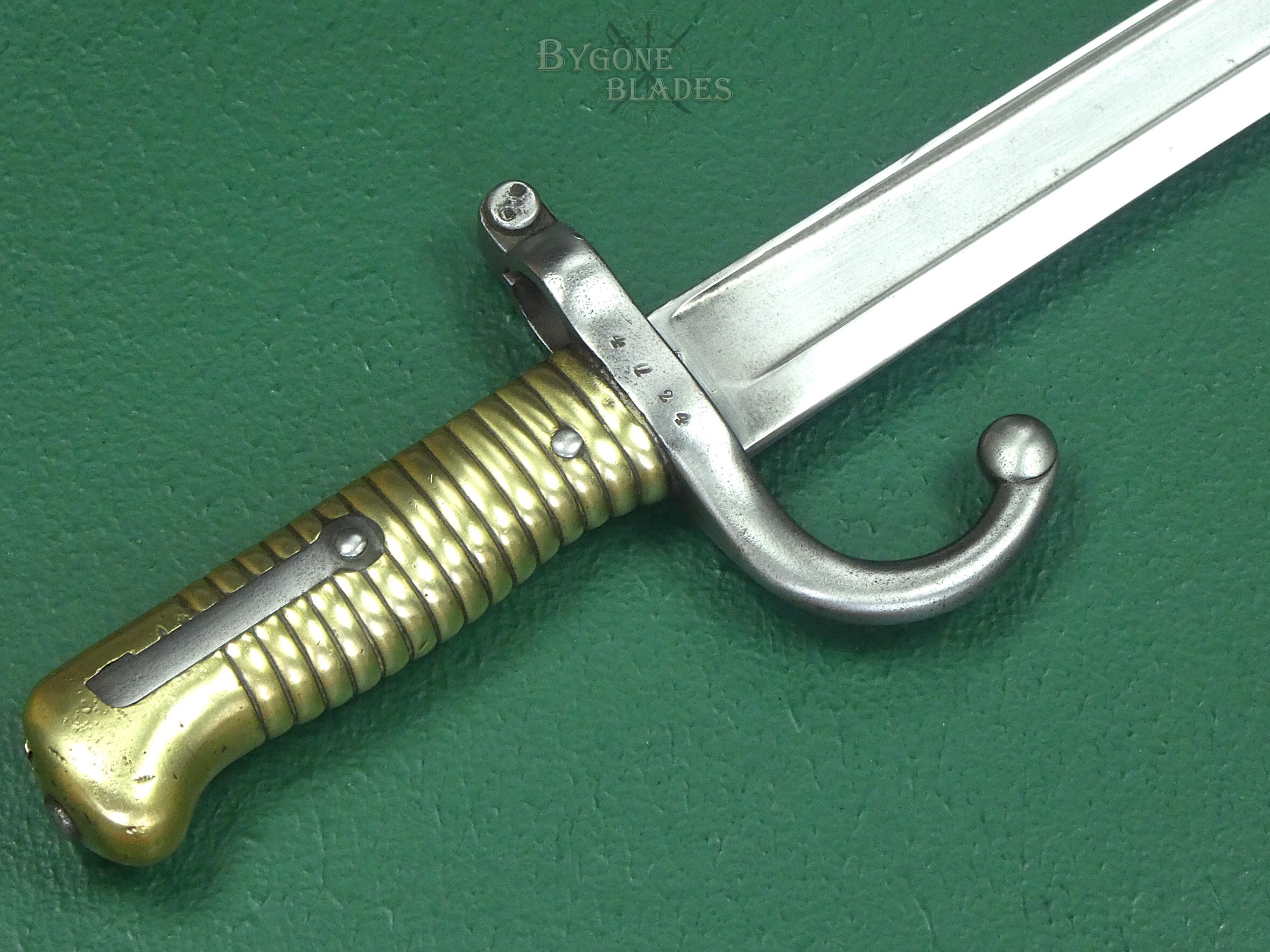 French 1866 Chassepot Yataghan Sword Bayonet. St. Etienne 1871. Matching Scabbard. #2608015 #7