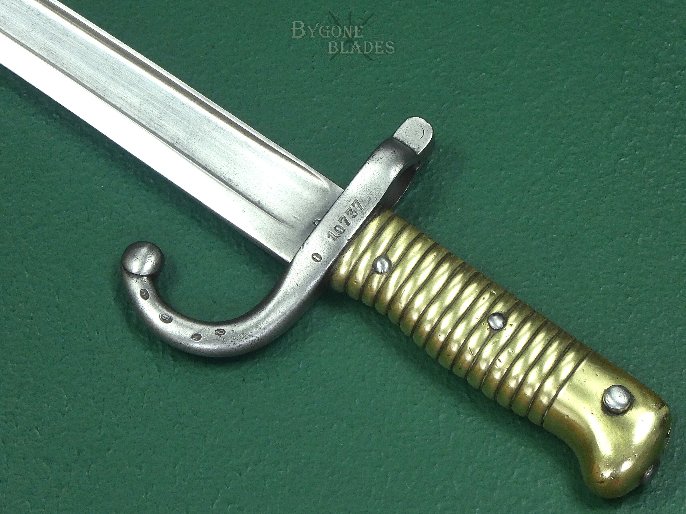 French 1866 Chassepot Yataghan Sword Bayonet. St. Etienne 1871. Matching Scabbard. #2608015 #8