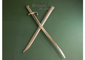 French M1866 Nickel-Plated Police Issue Chassepot Bayonet #2