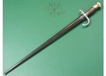 French M1874 Gras Rifle Bayonet. Tulle 1880. Matching Scabbard. #2510004 #4