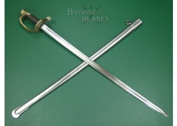 French Model 1855 Infantry Adjutants Sword. Matching Numbered Scabbard. #2410033 #1