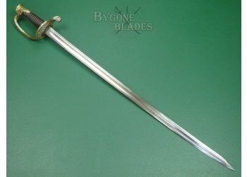 French Model 1855 Infantry Adjutants Sword. Matching Numbered Scabbard. #2410033 #5