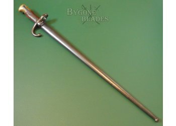 French Model 1874 Gras Rifle Epee Bayonet. 1876. Matching Scabbard #3
