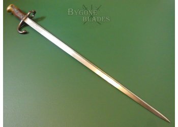 French Model 1874 Gras Rifle Epee Bayonet. 1876. Matching Scabbard #6