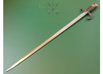 French Model 1874 Gras Rifle Epee Bayonet. 1876. Matching Scabbard #7