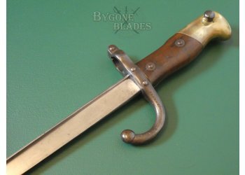 French Model 1874 Gras Rifle Epee Bayonet. 1876. Matching Scabbard #9