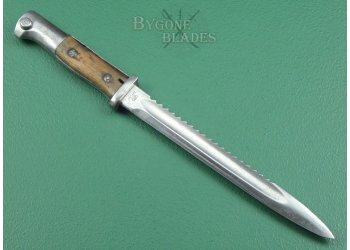 German 1884/98 Mk II WW1 Sawback Bayonet. Double Maker Marks. #2111005 #5