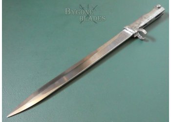 German Ersatz Bayonet EB24. Rare Un-Fullered Blade. Countersunk Muzzle Ring #6