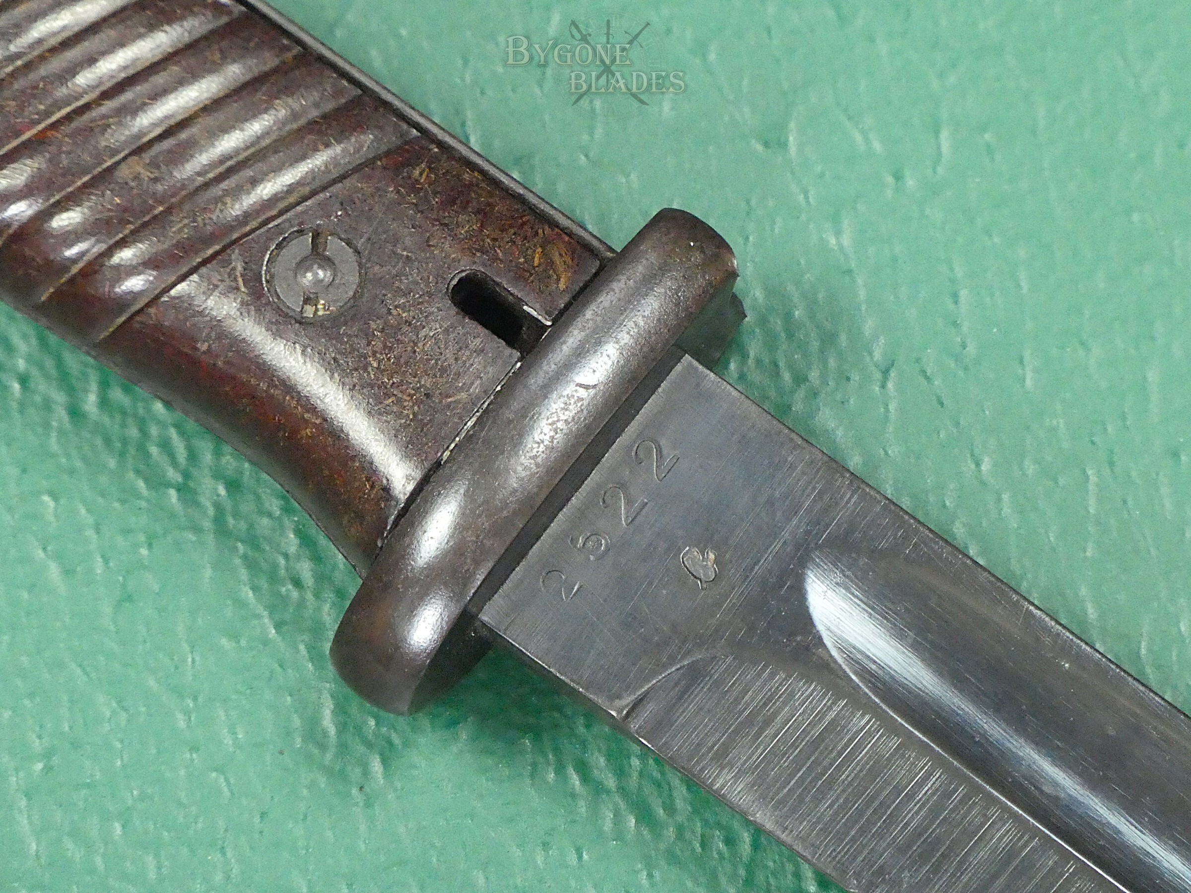 German K98 Bayonet. Horster 1944. Matching Numbered Scabbard. #2607004 #9