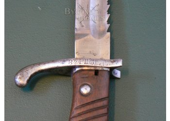 German Unaltered First pattern S98/05 Saw Back Bayonet. Unit Marked #13