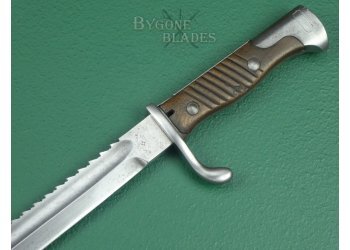 German WW1 S98/05 Saw Toothed Bayonet. Rare Double Maker. #2201006 #7