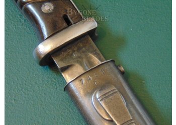 German WW2 K98. 1884/98 MkIII Bayonet. Matching Numbers #3