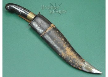 Indian 1970's Vintage clip point yataghan knife. #2511015 #3