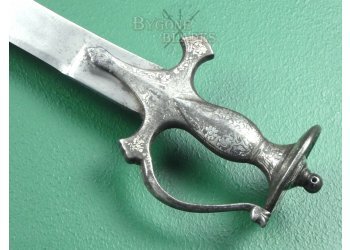Indian Early 19th Century Tegha Sword. Koftgari Hilt. Signed Blade. #2111015 #6