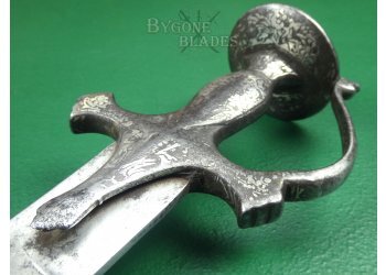Indian Early 19th Century Tegha Sword. Koftgari Hilt. Signed Blade. #2111015 #10