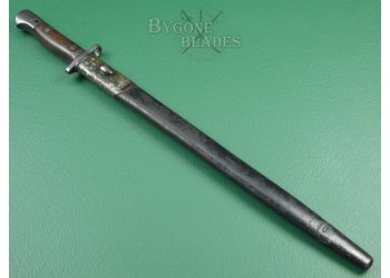 Indian Ishapore 1907 Pattern Bayonet. Black Blade. Upper False Edge. #2202011 #3