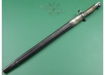 Indian Ishapore 1907 Pattern Bayonet. Black Blade. Upper False Edge. #2202011 #4