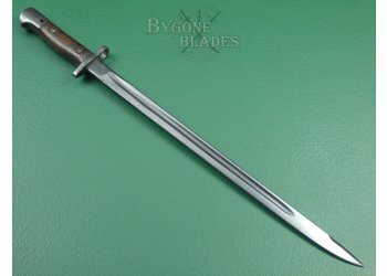 Indian Ishapore 1907 Pattern Bayonet. Black Blade. Upper False Edge. #2202011 #5