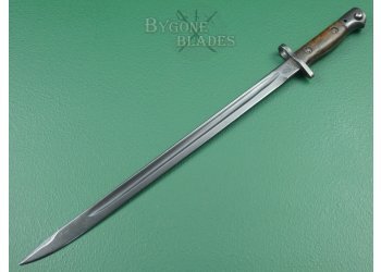 Indian Ishapore 1907 Pattern Bayonet. Black Blade. Upper False Edge. #2202011 #6
