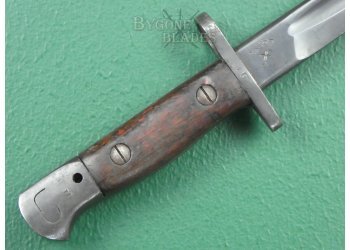 Indian Ishapore 1907 Pattern Bayonet. Black Blade. Upper False Edge. #2202011 #9