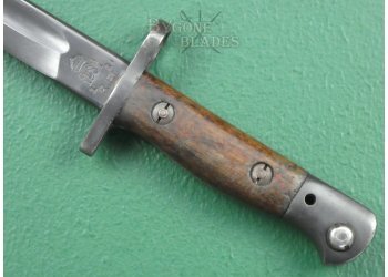 Indian Ishapore 1907 Pattern Bayonet. Black Blade. Upper False Edge. #2202011 #10