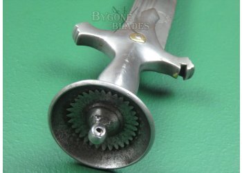 Indian Large 19th Century Tulwar. Broad Bladed Sword. Maker&#039;s Mark #7