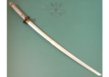 Japanese Army WW2 Type 95 NCO Sword. 1941 Middle Type Shin Gunto #3