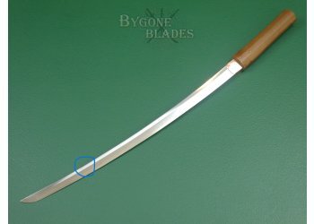 Japanese Samurai Sword. Early Shinto Period Long Wakizashi. Gunome Midare Hamon. #2201005 #15