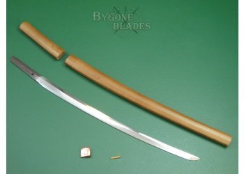 Japanese Samurai Sword. Early Shinto Period Long Wakizashi. Gunome Midare Hamon. #2201005 #7