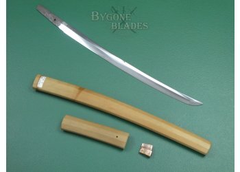 Japanese Shinto Period Wakizashi. Gunome Hamon. Clouds &amp; Rain Habaki.  #2201004 #6