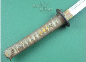 Japanese Type 95 Shin Gunto. WW2 NCO Sword. Matching Numbered Scabbard #9