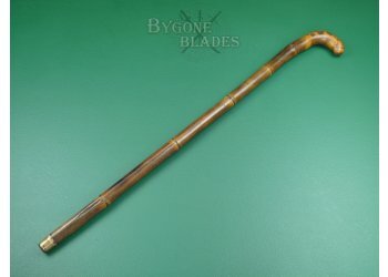Large 19th Century Root-Ball Sword Cane. French Blade #4